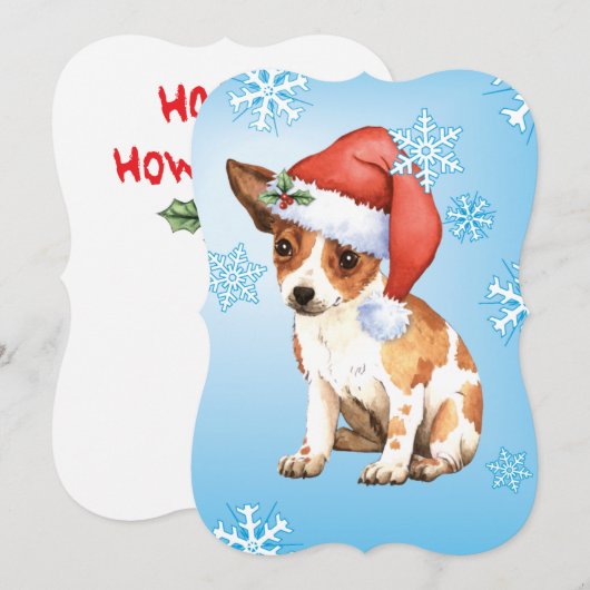 Happy Howlidays Chihuahua Feestdagenkaart (Voorkant / Achterkant)