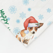 Happy Howlidays Chihuahua Fleece Deken (Hoek)