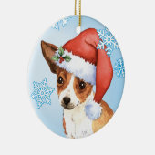 Happy Howlidays Chihuahua Keramisch Ornament (Rechts)