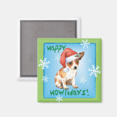 Happy Howlidays Chihuahua Magneet (Voorkant / Achterkant)
