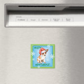 Happy Howlidays Chihuahua Magneet (Insitu (Vaatwasser))