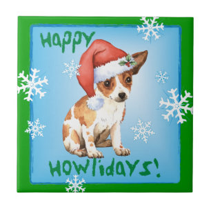 Happy Howlidays Chihuahua Tegeltje