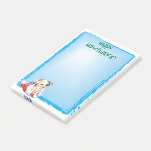 Happy Howlidays Chinese Crested Post-it® Notes (Schuin)
