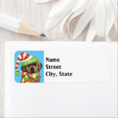 Happy Howlidays Chocolate Lab Etiket (Insitu)