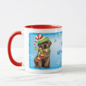 Happy Howlidays Chocolate Lab Mok (Links)