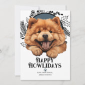 Happy Howlidays Chow Hond Feestdagenkaart (Voorkant)