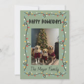 Happy Howlidays Christmas Lights Card Feestdagenkaart (Voorkant)
