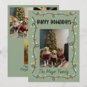 Happy Howlidays Christmas Lights Card Feestdagenkaart (Voorkant / Achterkant)