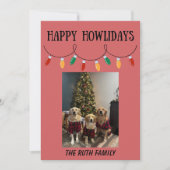 Happy Howlidays Christmas Lights Photo Card Feestdagenkaart (Voorkant)