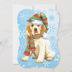 Happy Howlidays Clumber Spaniel Feestdagenkaart