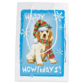 Happy Howlidays Clumber Spaniel Medium Cadeauzakje (Achterkant)