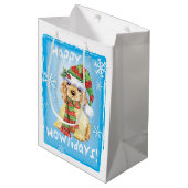 Happy Howlidays Cocker Spaniel Medium Cadeauzakje (Voorkant Gekanteld)