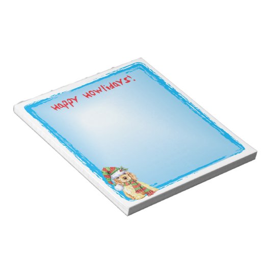 Happy Howlidays Cocker Spaniel Notitieblok (Schuin)