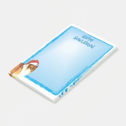 Happy Howlidays Collie Post-it® Notes (Schuin)