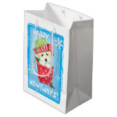 Happy Howlidays Coton Medium Cadeauzakje (Achterkant Gekanteld)