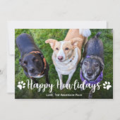 Happy Howlidays Cute Dog Feestdagenkaart (Voorkant)