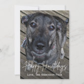 Happy Howlidays Cute Dog Feestdagenkaart (Voorkant)