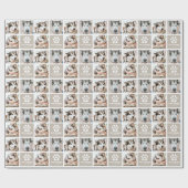 Happy Howlidays Cute Photo Grid Dog Kerstmis Cadeaupapier (Vlak)