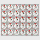 HAPPY HOWLIDAYS CUTE XMAS PUPPY PAWPRINTS CADEAUPAPIER (Vlak)