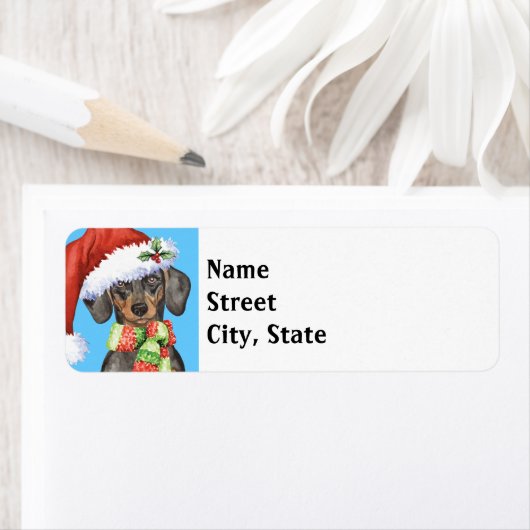 Happy Howlidays Dachshund Etiket (Insitu)