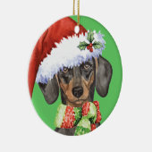 Happy Howlidays Dachshund Keramisch Ornament (Rechts)