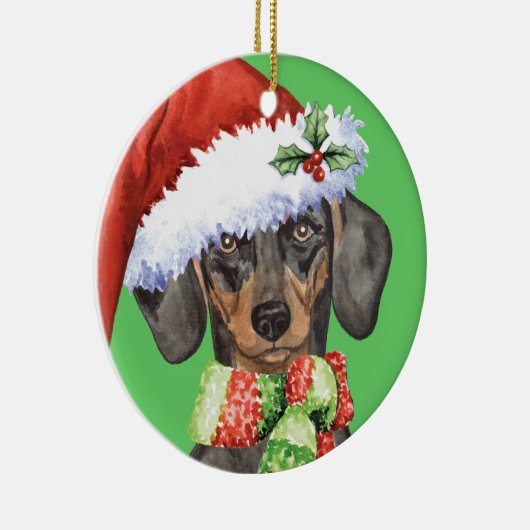Happy Howlidays Dachshund Keramisch Ornament (Rechts)