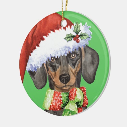 Happy Howlidays Dachshund Keramisch Ornament (Links)