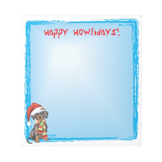 Happy Howlidays Dachshund Notitieblok (Voorkant)