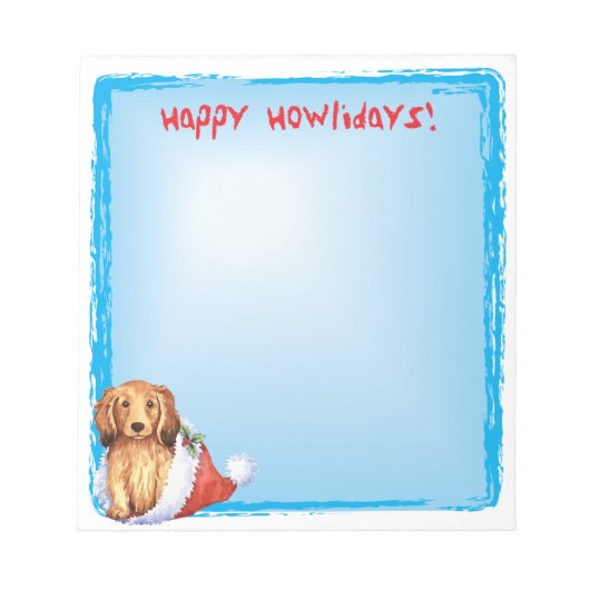 Happy Howlidays Dachshund Notitieblok (Voorkant)