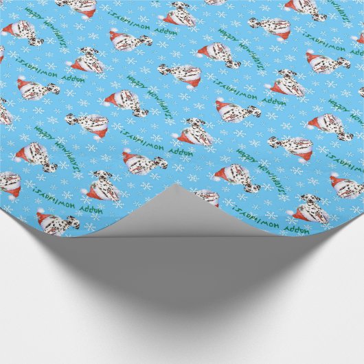 Happy Howlidays Dalmatian Cadeaupapier (Hoek)