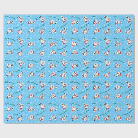 Happy Howlidays Dalmatian Cadeaupapier (Vlak)