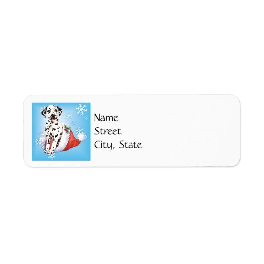 Happy Howlidays Dalmatian Etiket (Voorkant)