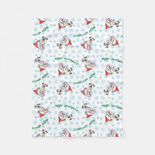 Happy Howlidays Dalmatian Fleece Deken
