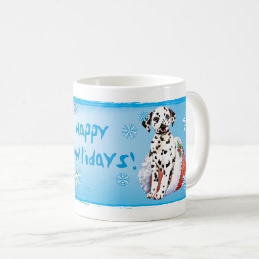 Happy Howlidays Dalmatian Koffiemok (Voorkant rechts)
