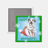 Happy Howlidays Dalmatian Magneet (Voorkant / Achterkant)