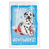Happy Howlidays Dalmatian Medium Cadeauzakje (Voorkant)