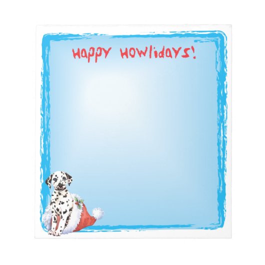 Happy Howlidays Dalmatian Notitieblok (Voorkant)