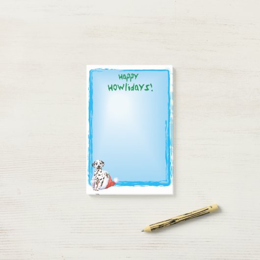 Happy Howlidays Dalmatian Post-it® Notes (Op bureau)