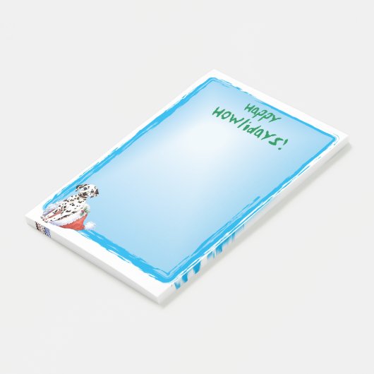 Happy Howlidays Dalmatian Post-it® Notes (Schuin)