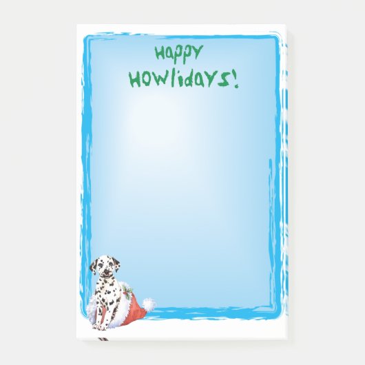 Happy Howlidays Dalmatian Post-it® Notes (Voorkant)