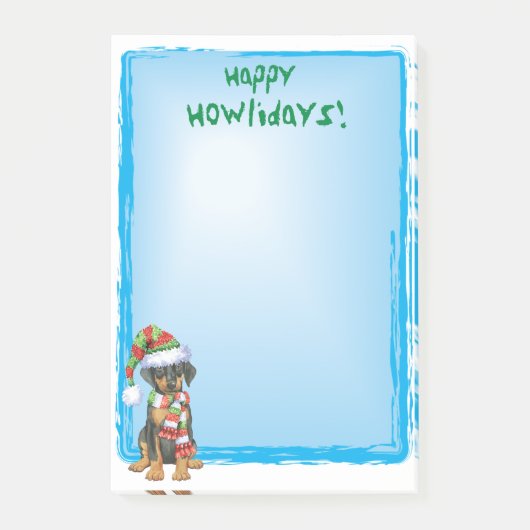 Happy Howlidays Doberman Post-it® Notes (Voorkant)