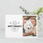 Happy Howlidays Dog Family Photo 2022 Feestdagenkaart (Staand voorkant)