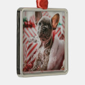 Happy Howlidays Dog Foto Metalen Ornament (Rechts)