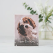 Happy Howlidays Dog Walker Kerstmis Briefkaart (Staand voorkant)
