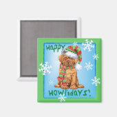 Happy Howlidays Dogue Magneet (Voorkant / Achterkant)