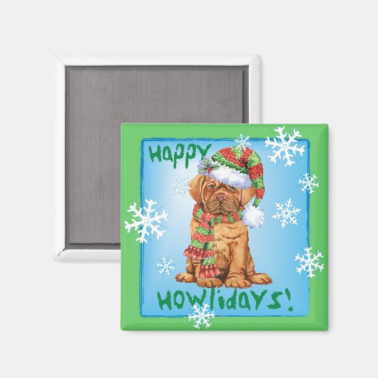 Happy Howlidays Dogue Magneet (Voorkant / Achterkant)