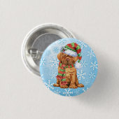 Happy Howlidays Dogue Ronde Button 3,2 Cm (Voorkant /achterkant)