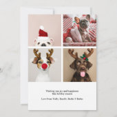 Happy Howlidays Eerste Kerstdag Fotokaart Kaart (Achterkant)