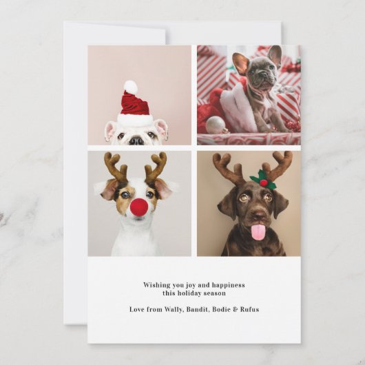 Happy Howlidays Eerste Kerstdag Fotokaart Kaart (Achterkant)