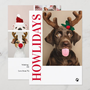 Happy Howlidays Eerste Kerstdag Fotokaart Kaart